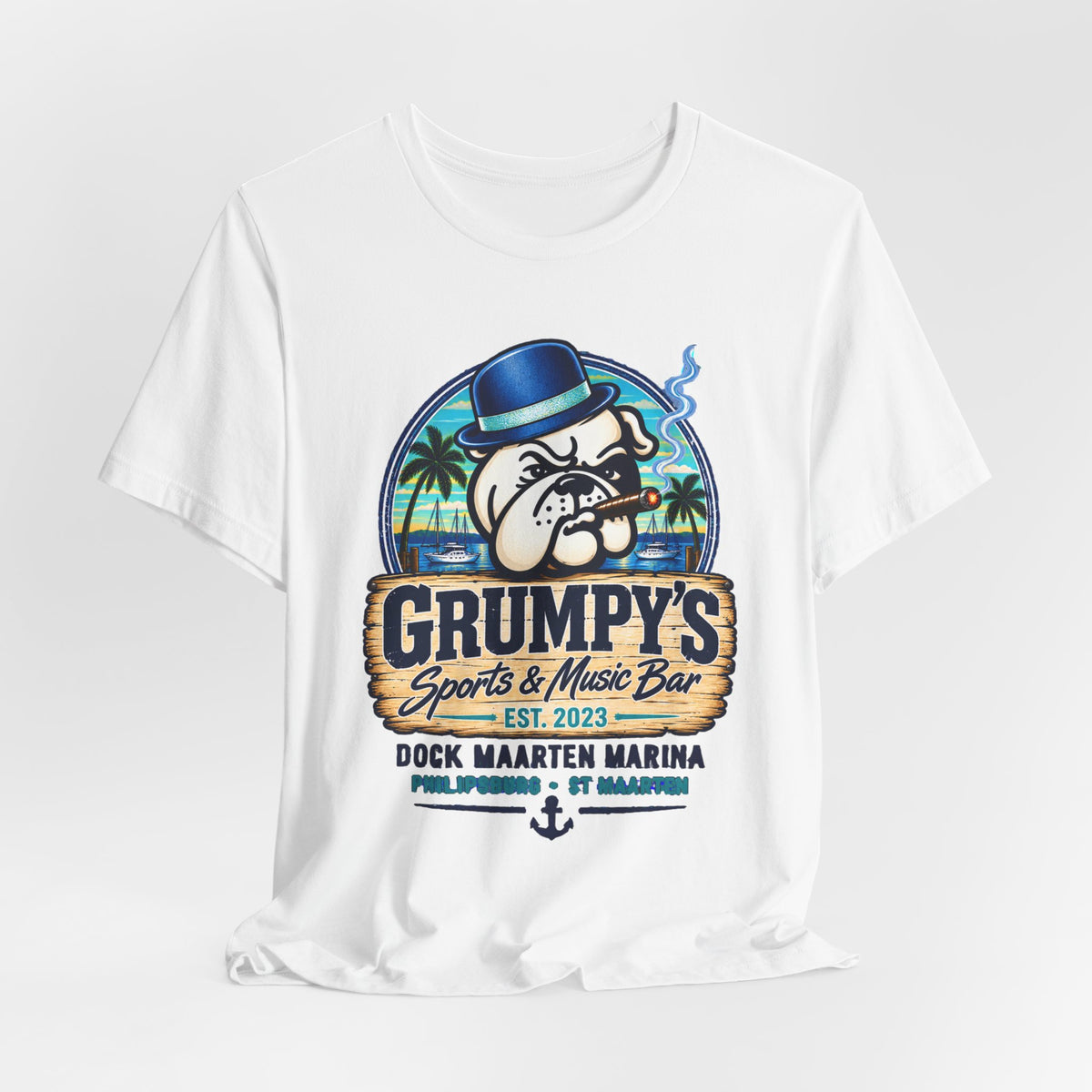 Grumpy’s Sports & Music Bar Dock Maarten Marina Graphic Tee