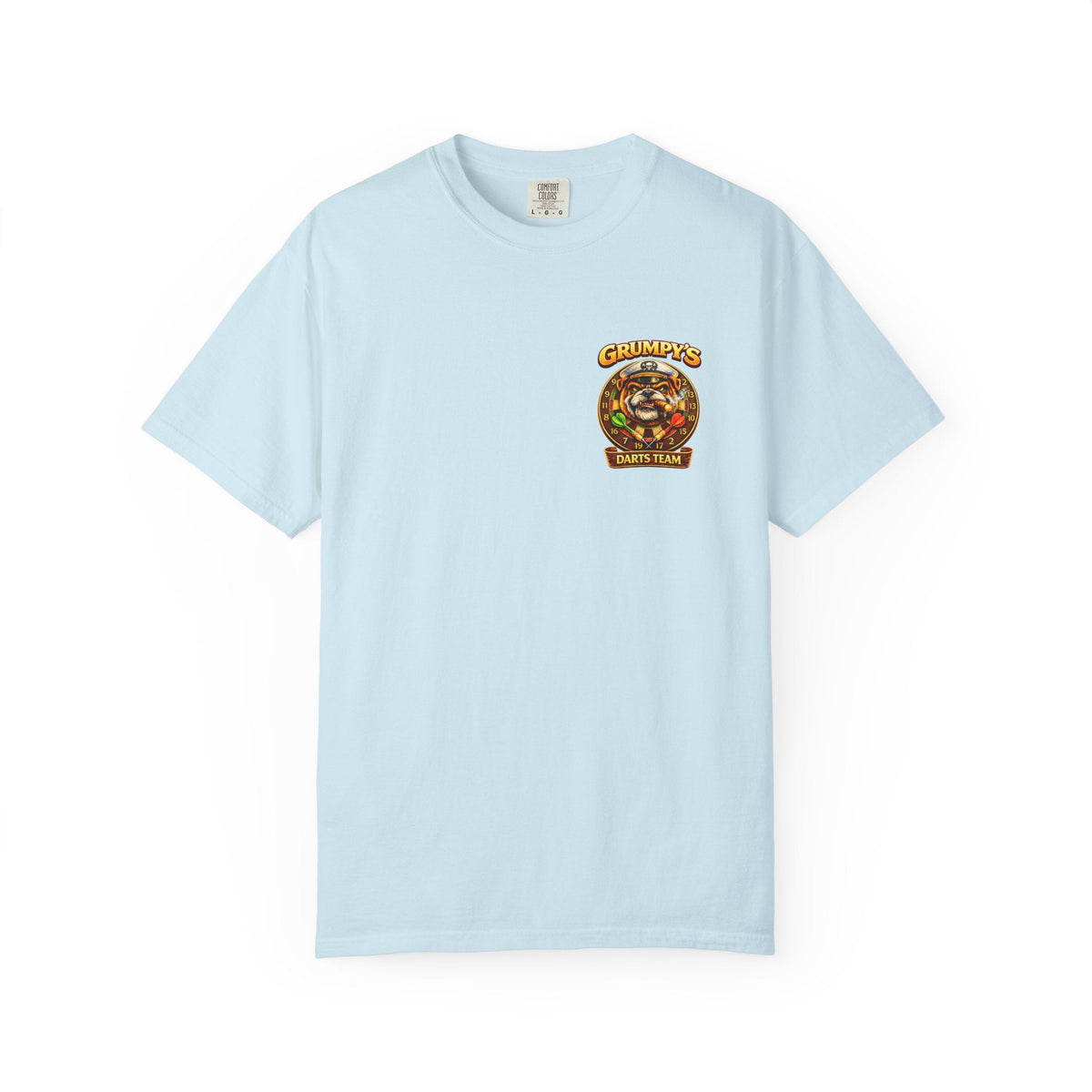 Black Grumpy's Darts Team T-Shirt – Tropical Bulldog Tee, t-shirt product image 7, size M.