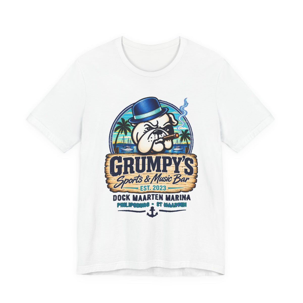 Grumpy’s Sports & Music Bar Dock Maarten Marina Graphic Tee