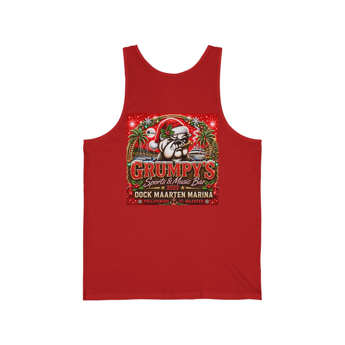 Grumpy’s Red Anchor Unisex Tank Top | St. Maarten