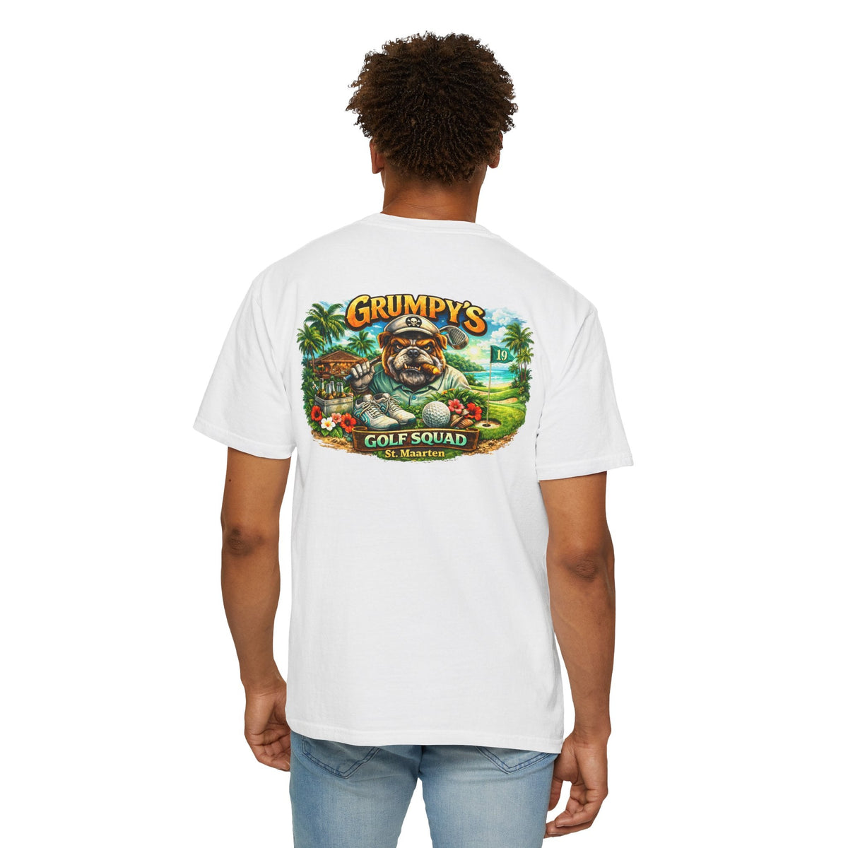 Blue Jean Grumpy's Golf Squad T‑Shirt, t-shirt product image 4, size S.