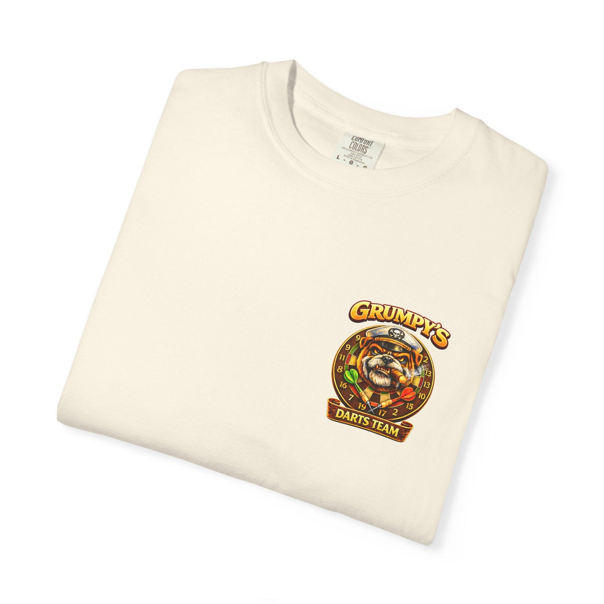 True Navy Grumpy's Darts Team T-Shirt – Tropical Bulldog Tee, t-shirt product image 13, size M.