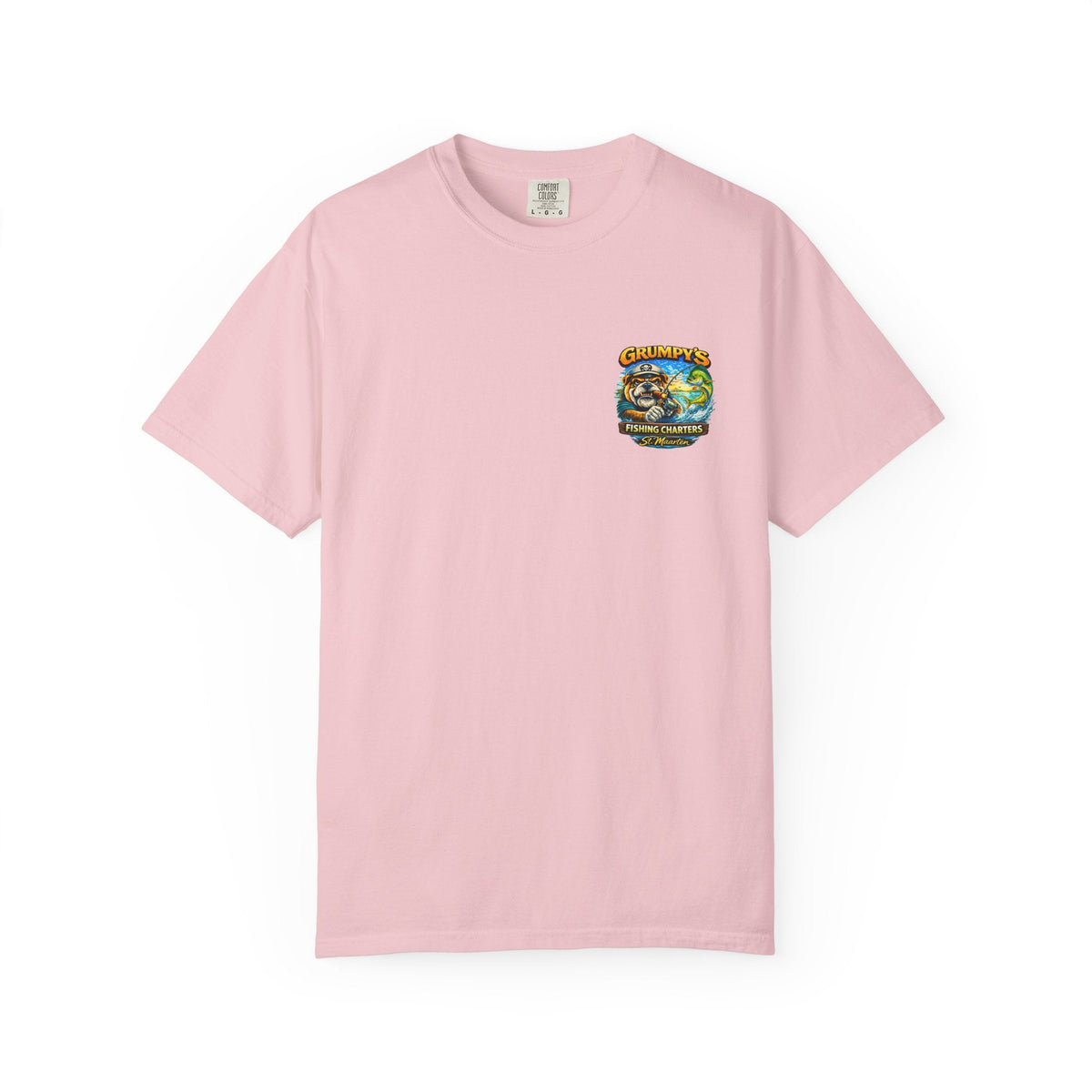 Berry Grumpy's Fishing Charters Tee – "Hooked & Hammered", t-shirt product image 9, size M.