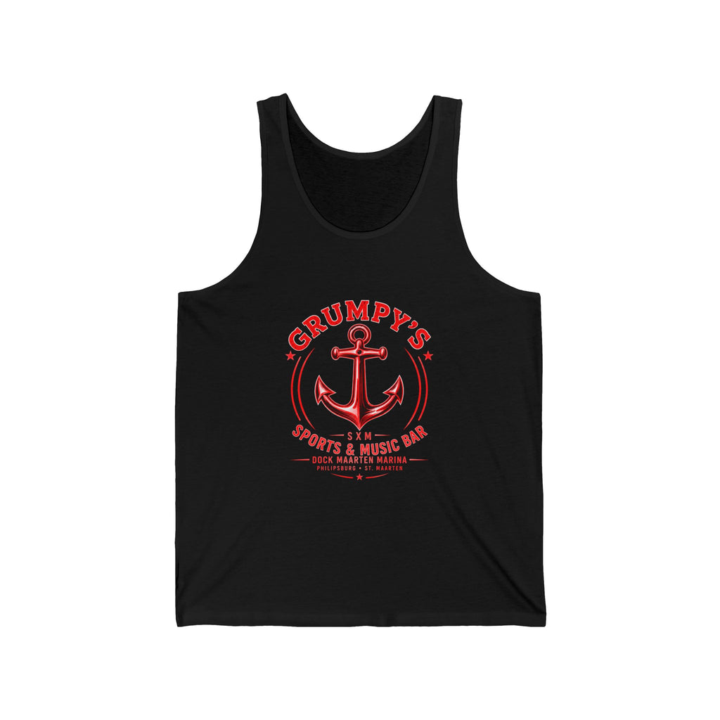 Grumpy’s Red Anchor Unisex Tank Top | St. Maarten