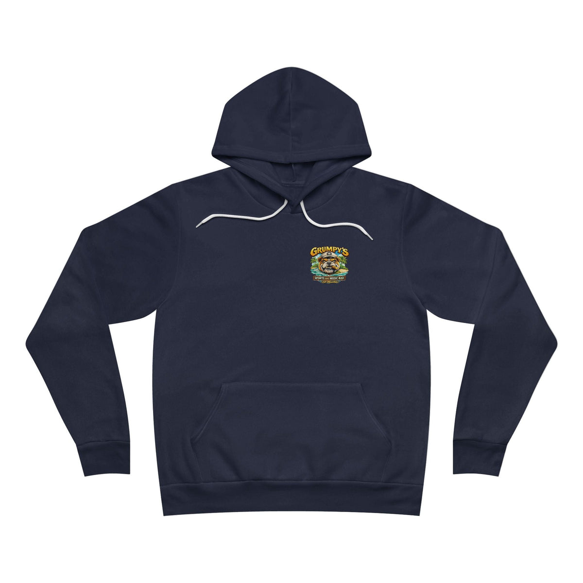 Athletic Heather Grumpy's Sports & Music Bar Pullover Hoodie, hoodie product image 5, size S.